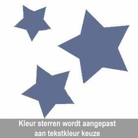 Sterren (geborduurd in uw tekstkleur keuze) +€1.00