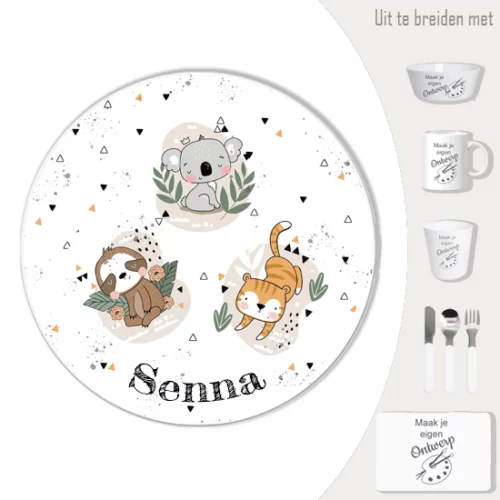 servies met naam jungle